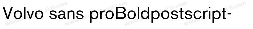 Volvo sans proBoldpostscript字体转换